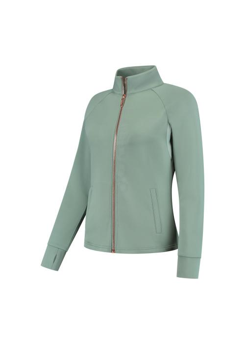 MrsRos Smokey Pistache Softshell Logo Trainingsjack Groen Lavendelvelden