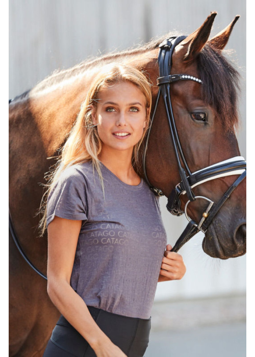 CATAGO Timo logo T-shirt met korte mouwen paars/taupe