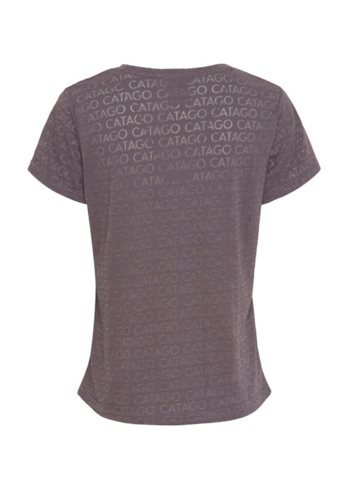 CATAGO Timo logo T-shirt met korte mouwen paars/taupe - Afbeelding 3