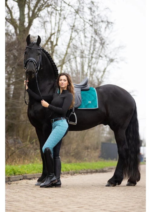 MrsRos Charmer Dressuur zadeldekje Deep Lake in maat Full - Afbeelding 3