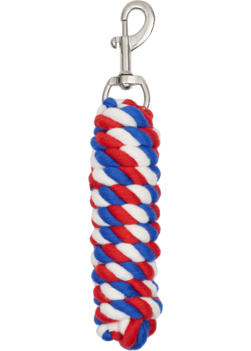HorseGuard halstertouw met musketonhaak rood-wit-blauw 2 meter