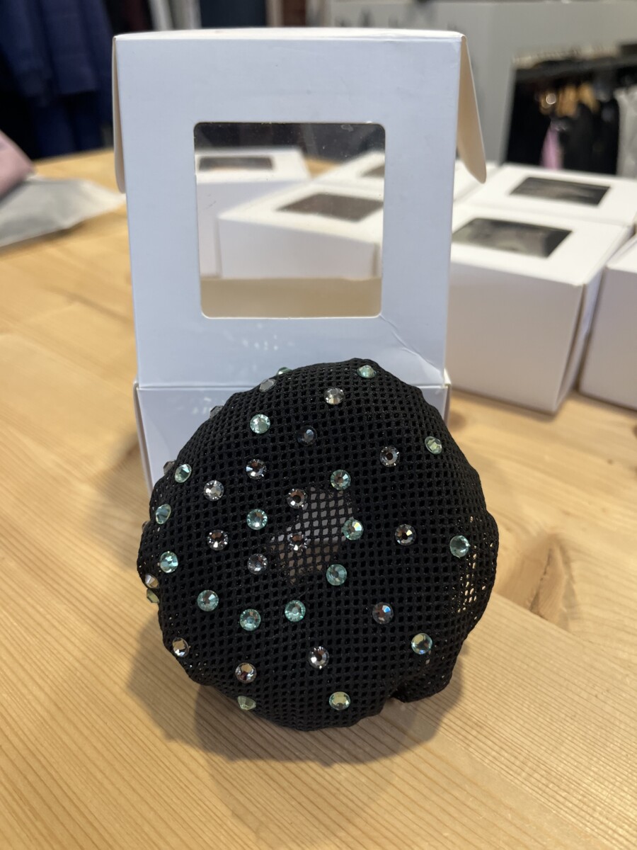 Knotsetje Zwart Groen & grijze Strass - Afbeelding 3