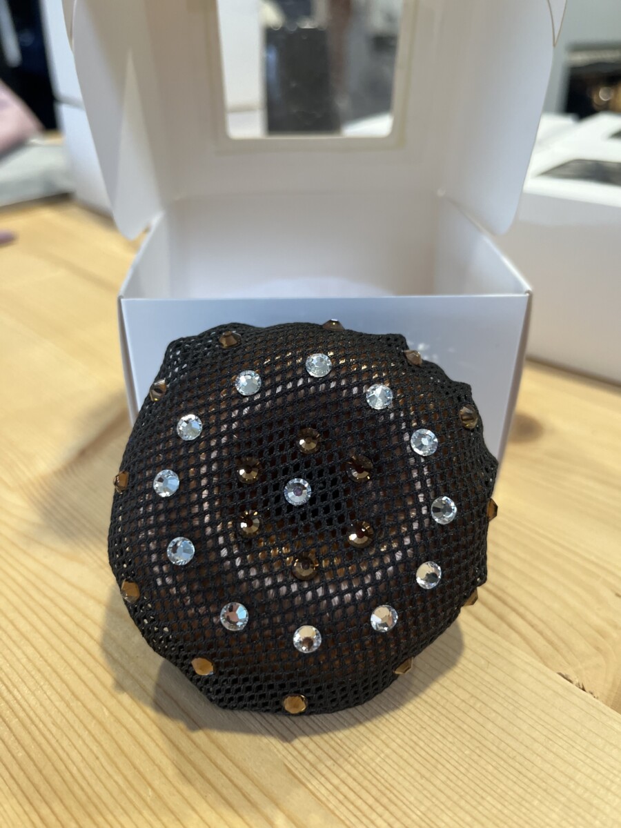 Knotsetje Zwart Goudbruin & Chrystal strass - Afbeelding 3