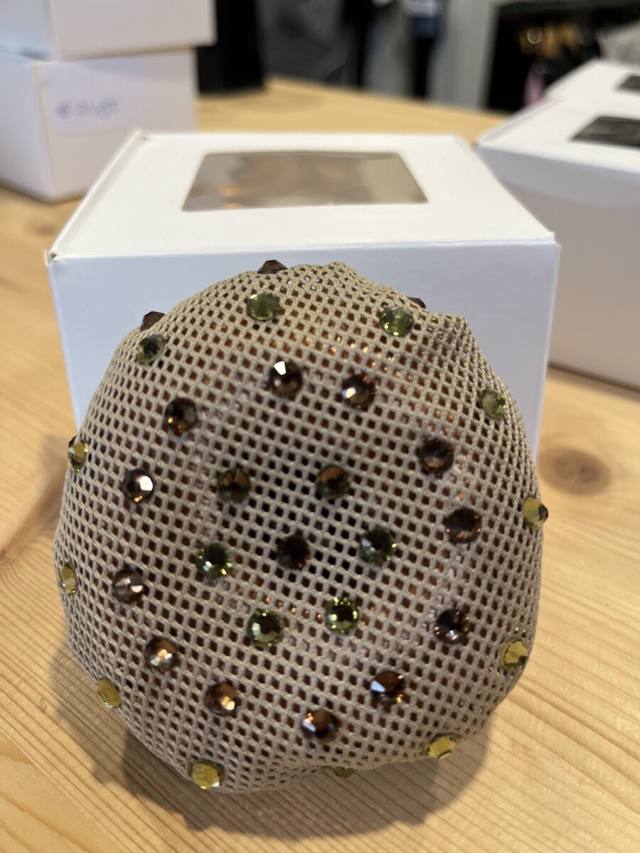 Knotsetje Blond Goudbruin en Groen Goudkleurige strass - Afbeelding 3