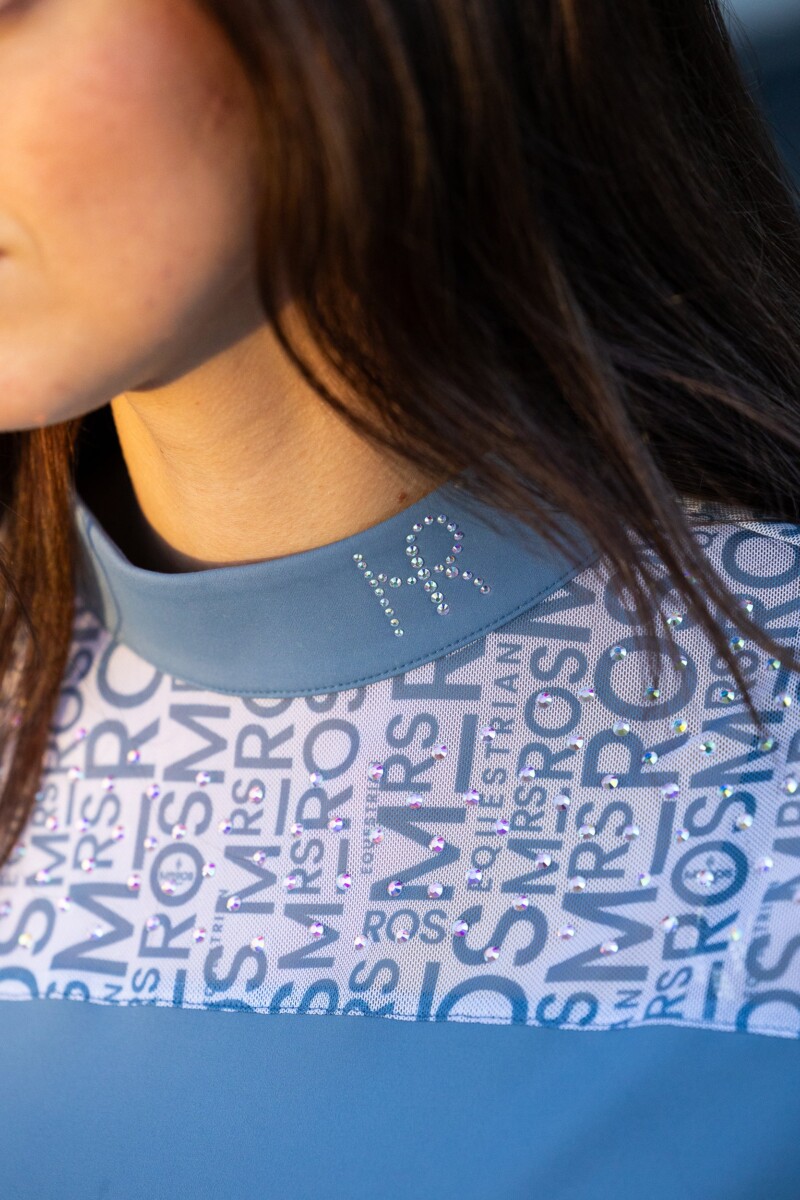 MrsRos Wedstrijdtop lange mouw mesh Blush Noir - Afbeelding 4